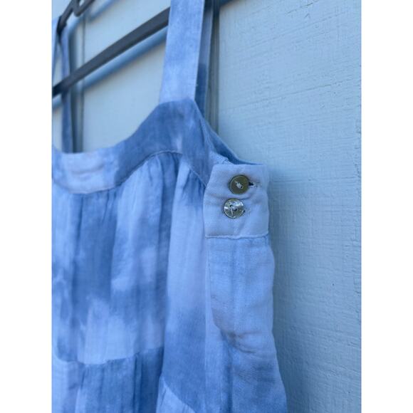 Rails Amaya Cascade Tie Dye Sun Dress, Blue/White, Tiered Midi Dress, Size‎ S - Picture 2 of 5